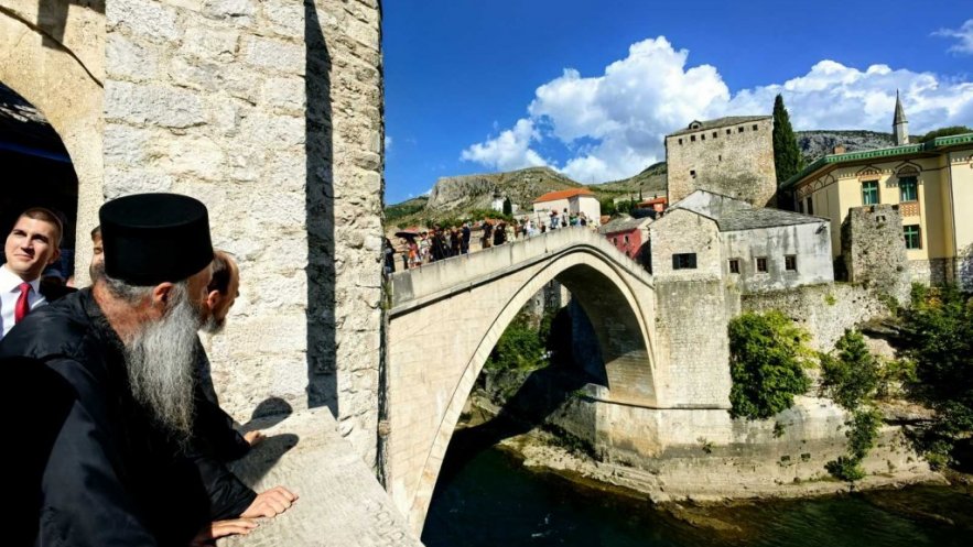 Visite historique du patriarche de Serbie Porphyre à Mostar (Bosnie-Herzégovine)