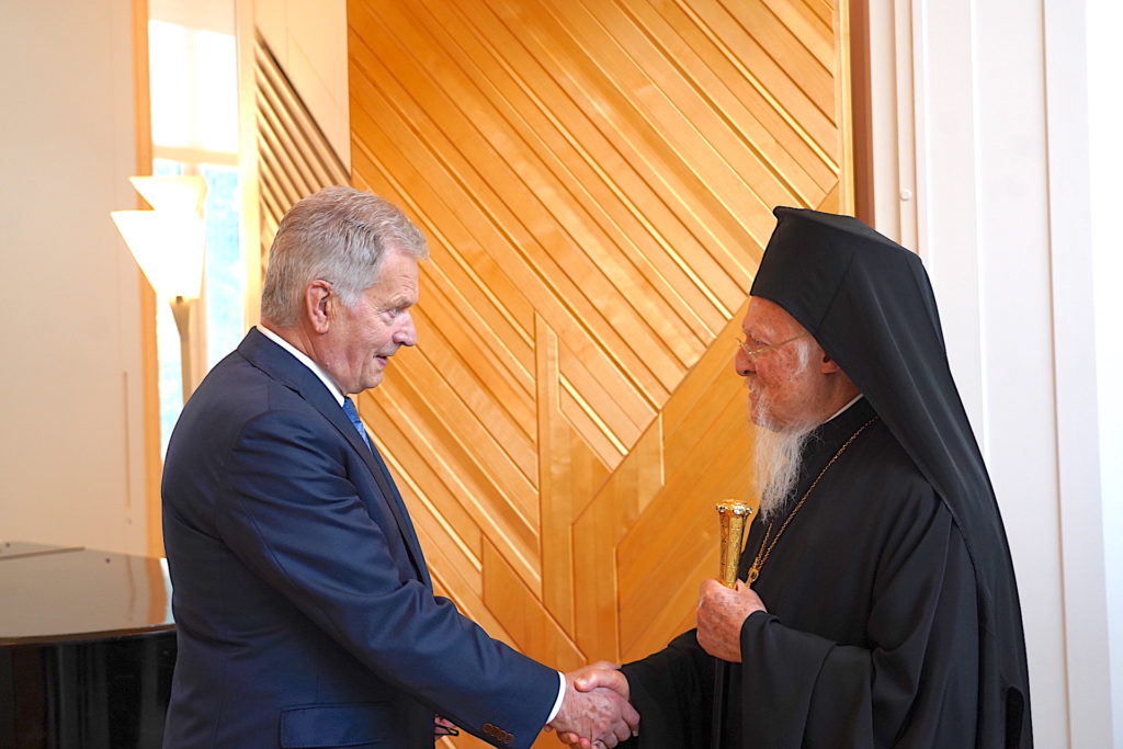 Le patriarche Bartholomée a rencontré le président finlandais