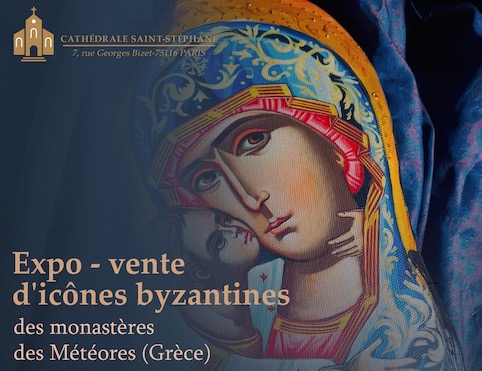 Expo-vente d’icônes byzantines des monastères des Météores (Grèce)