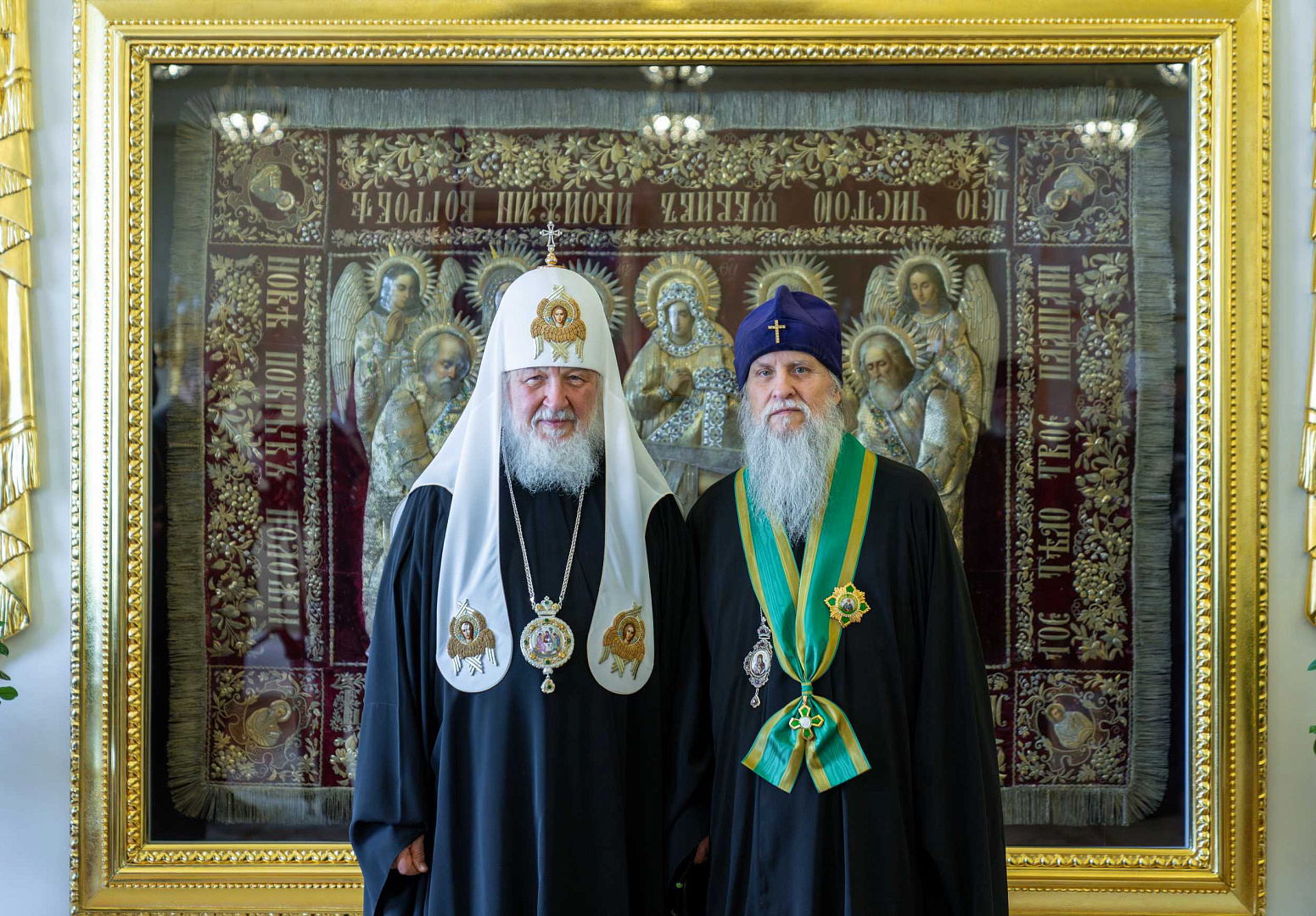 Rencontre entre le patriarche Cyrille et le métropolite Jonathan de Toultchine et de Bratslav après sa libération