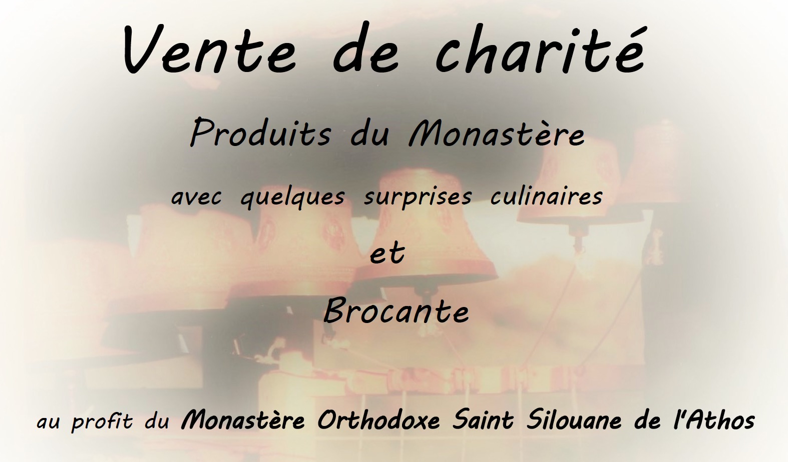 Vente de charité pour le monastère Saint-Silouane à Paris les 16 et 17 novembre