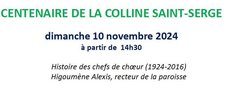 Colline de Saint-Serge : « Histoire des chefs de chœur de (1924-2016) »