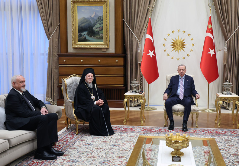 Rencontre du patriarche œcuménique avec Recep Erdogan à Ankara