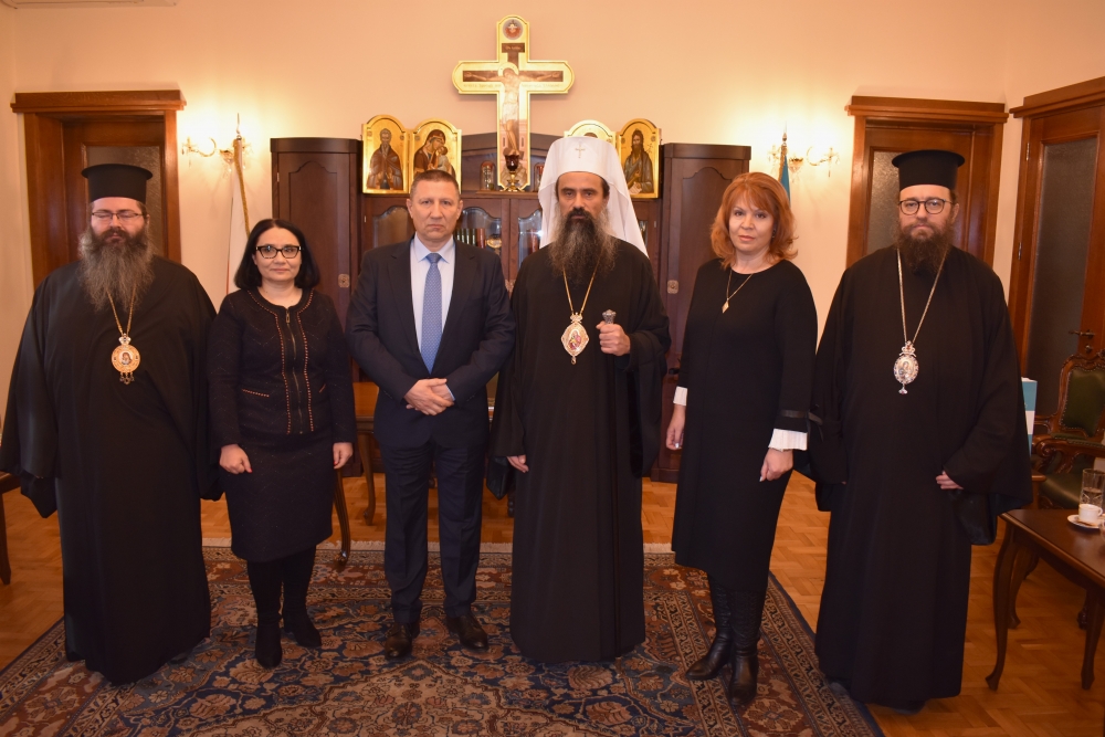 Rencontre du patriarche bulgare Daniel avec le procureur général par intérim Borislav Sarafov et ses adjoints