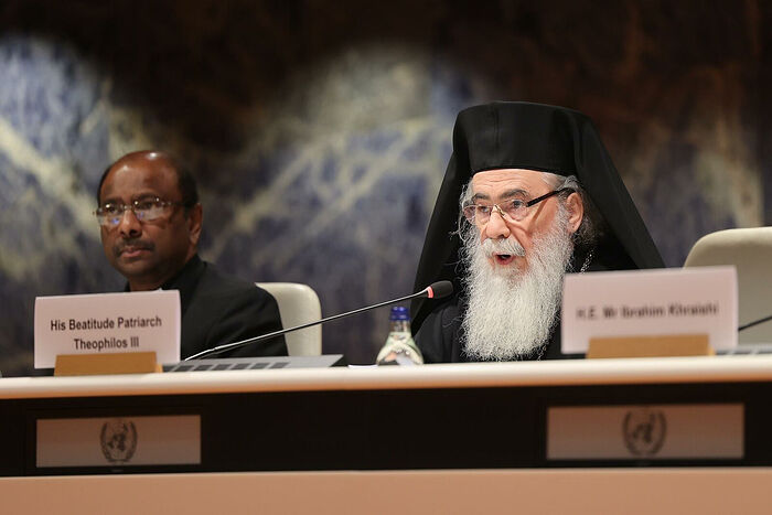 Le patriarche de Jérusalem a présenté un film sur les souffrances des chrétiens palestiniens à l’Onu