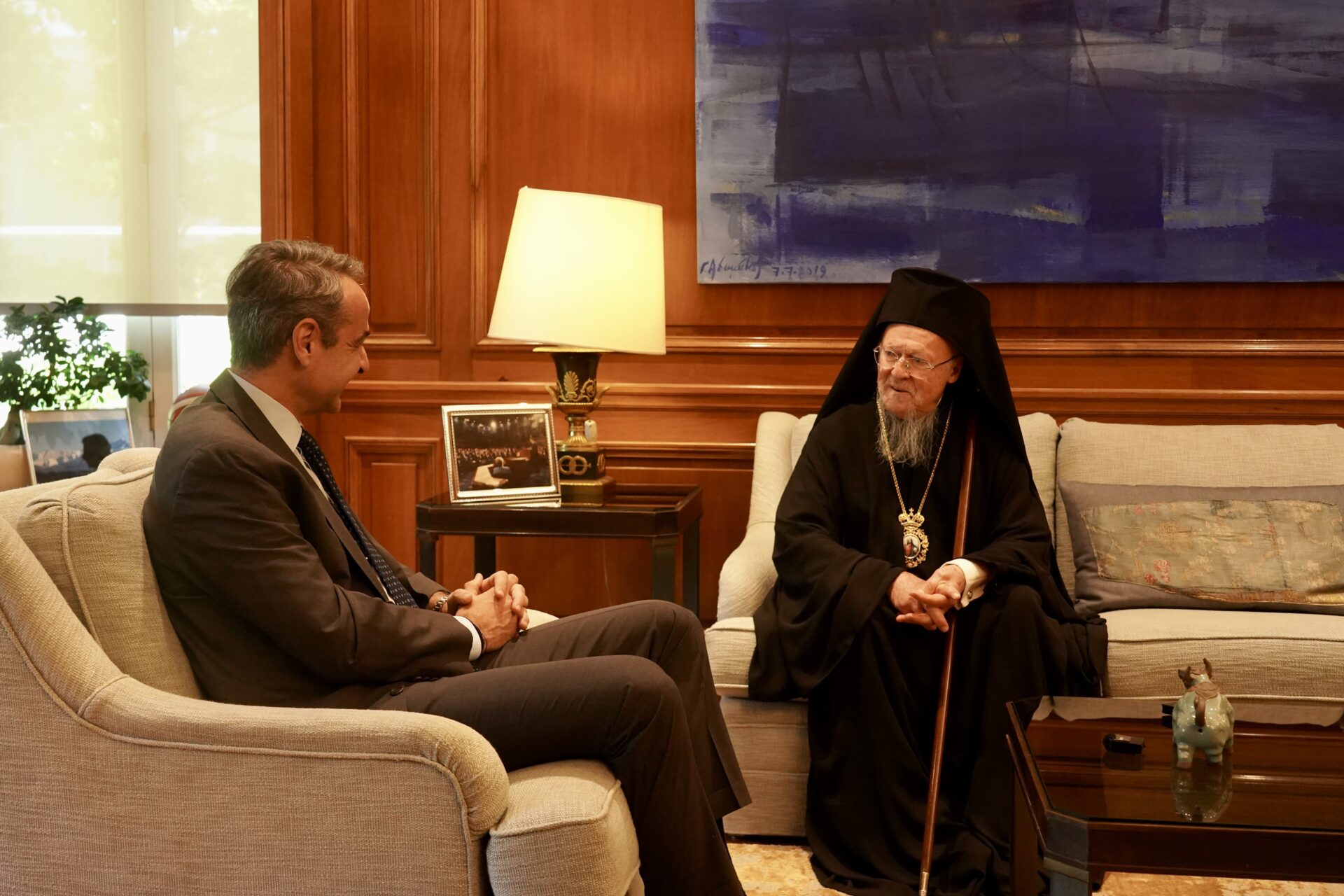 Rencontre du patriarche œcuménique avec le Premier ministre de Grèce