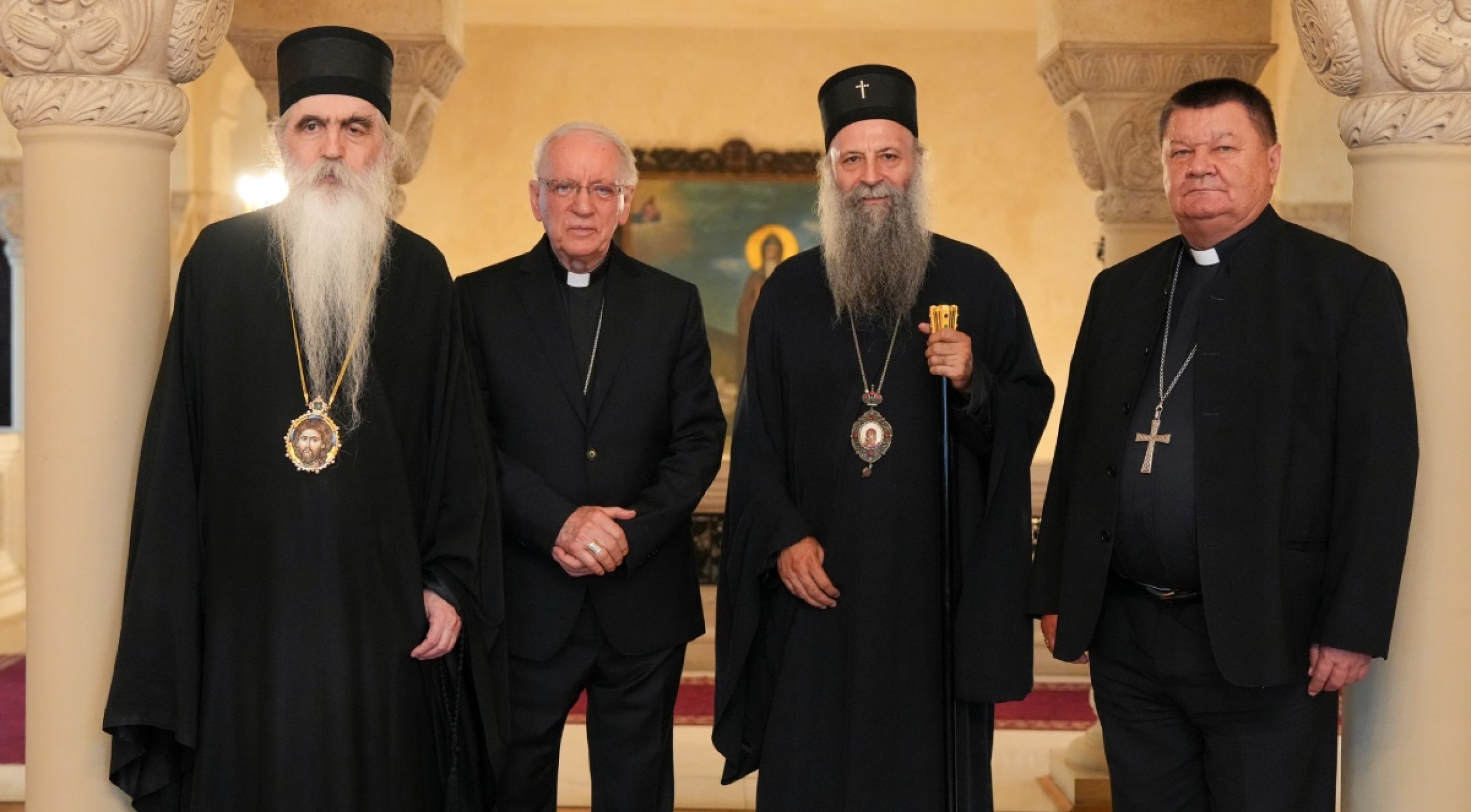 Le patriarche Porphyre a reçu le président de la Conférence épiscopale croate pour l’œcuménisme