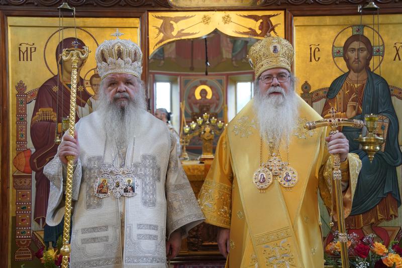 Discours du métropolite Tikhon à la fin de la concélébration liturgique avec l’archevêque Stéphane de l’Église orthodoxe macédonienne