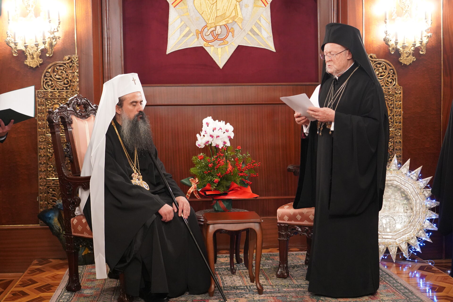 Discours de Sa Sainteté le patriarche œcuménique et de Sa Béatitude le patriarche de Bulgarie lors de la réception officielle au Patriarcat œcuménique