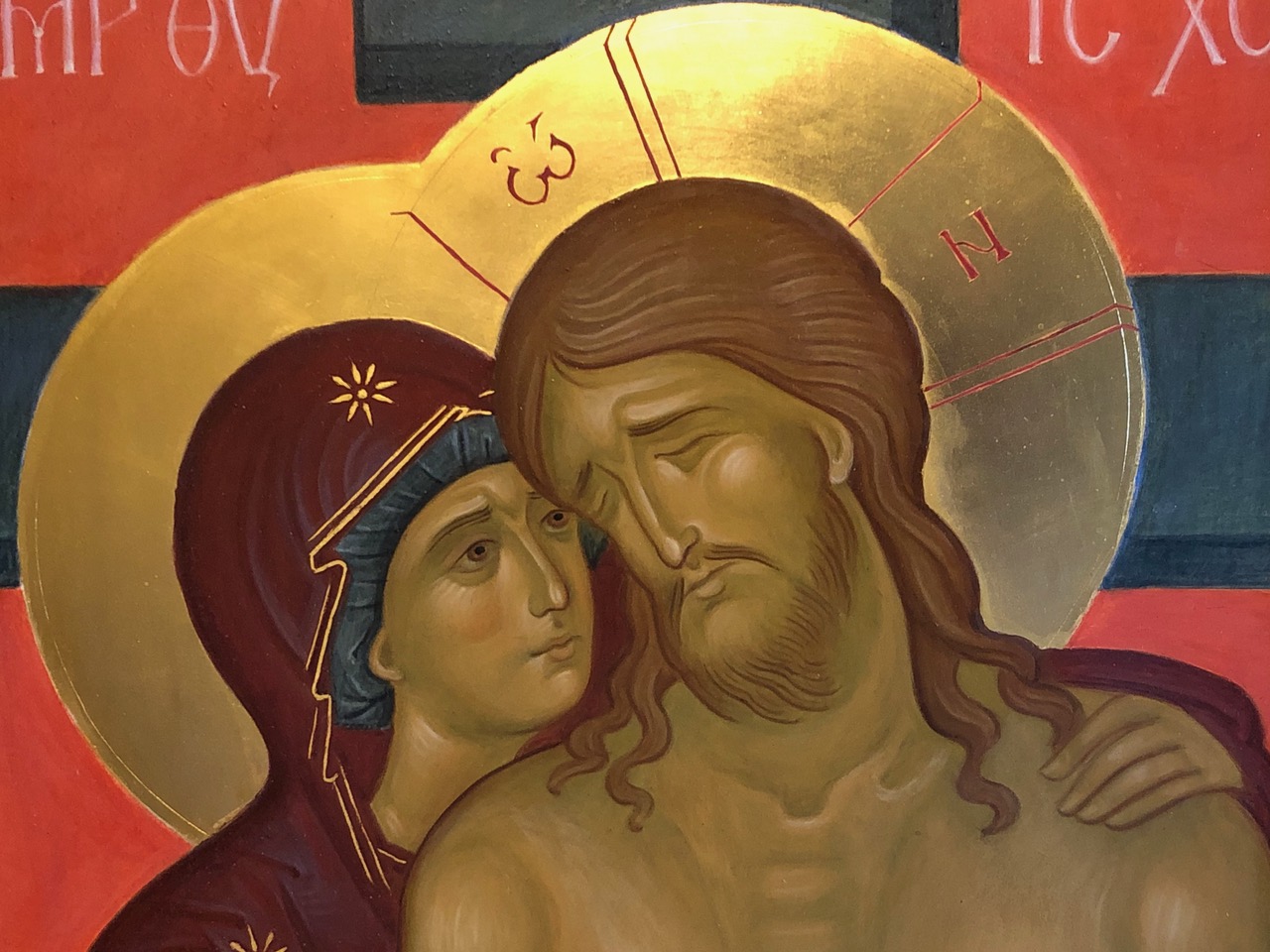 Vierge Pleure Christ