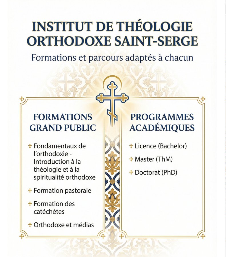 Les formations à l&rsquo;Institut de théologie orthodoxe Saint-Serge