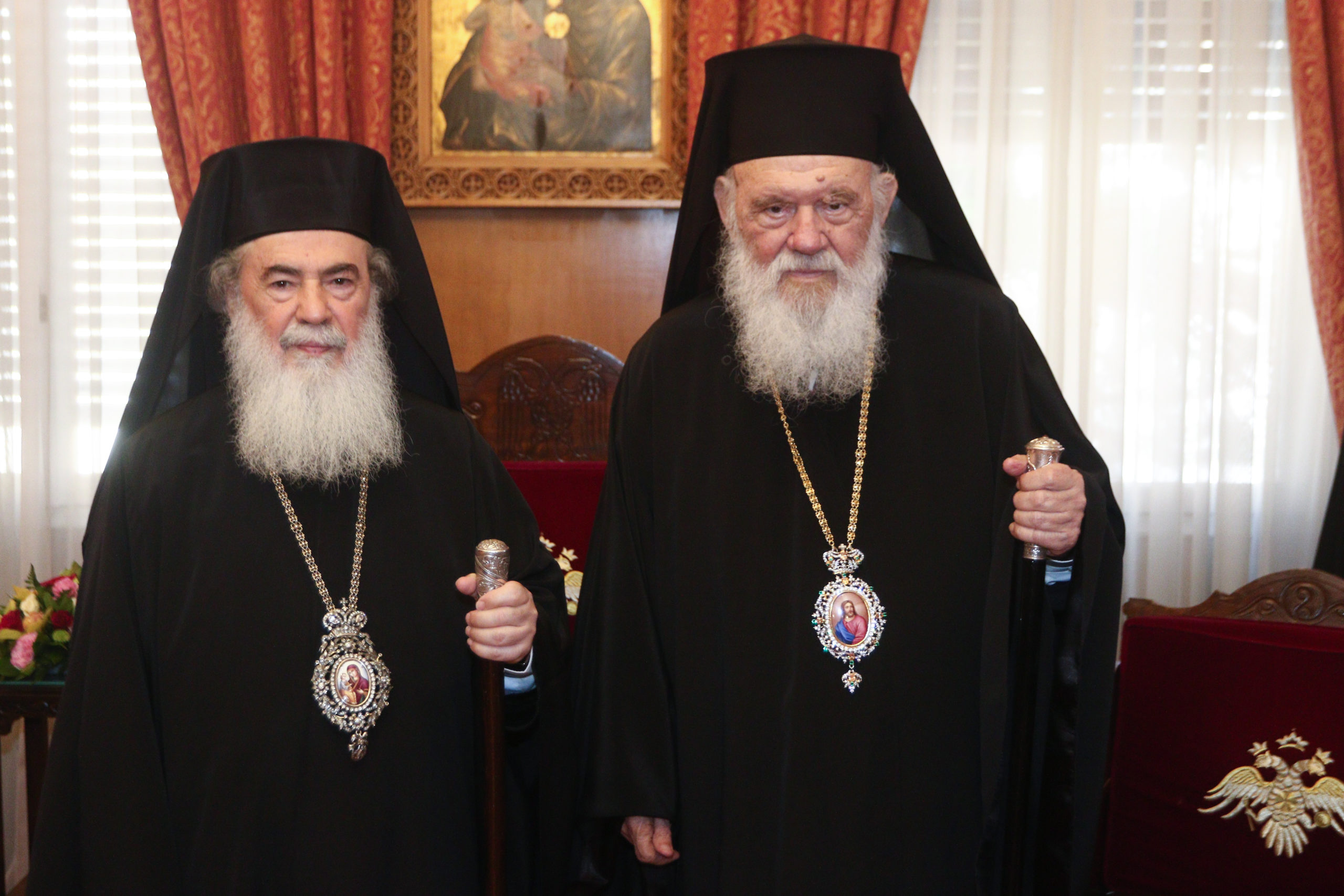 Rencontre de l&rsquo;archevêque Jérôme avec le patriarche de Jérusalem, avec des messages clairs sur la nécessité de l&rsquo;unité panorthodoxe